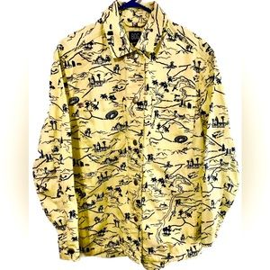 BDG Urban Outfitters Mens Medium California Dreaming  Button Overshirt